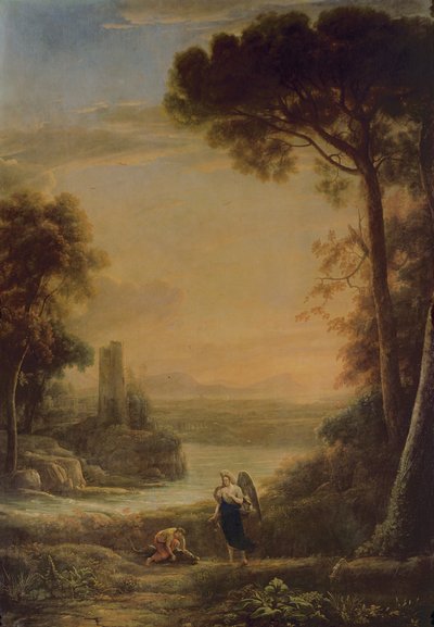 Landscape, the Archangel Raphael and Tobias by Claude Lorrain